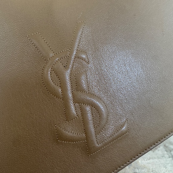 YSL tan leather clutch - Picture 4 of 5